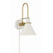 Crystorama Medford White 1 Light Wall Lamp MED-B5501-WH - Wall Lamps