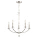 Crystorama Mila Polished Nickel 5 Light Chandelier MIL-8005-PN - Chandeliers
