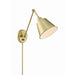 Crystorama Mitchell Aged Brass 1 Light Swing-Arm Wall Lamp MIT-A8020-AG - Swing-Arm Wall Lamps