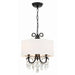 Crystorama Othello Matte Black 3 Light Mini-Chandelier 6623-MK-CL-MWP - Mini-Chandeliers