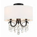 Crystorama Othello Matte Black 3 Light Semi-Flushmount 6623-MK-CL-MWP_CEILING - Semi-Flushmounts