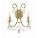 Crystorama Othello Vibrant Gold 2 Light Wall Sconce 6822-VG-CL-SAQ - Wall Sconces
