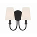 Crystorama Payton Black Forged 2 Light Wall Sconce PAY-922-BF - Wall Sconces