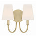Crystorama Payton Vibrant Gold 2 Light Wall Sconce PAY-922-VG - Wall Sconces