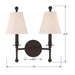 Crystorama Riverdale Black Forged 2 Light Wall Sconce RIV-383-BF - Wall Sconce