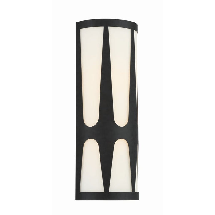 Crystorama Royston Black 2 Light Wall Sconce ROY-802-BK - Wall Sconces