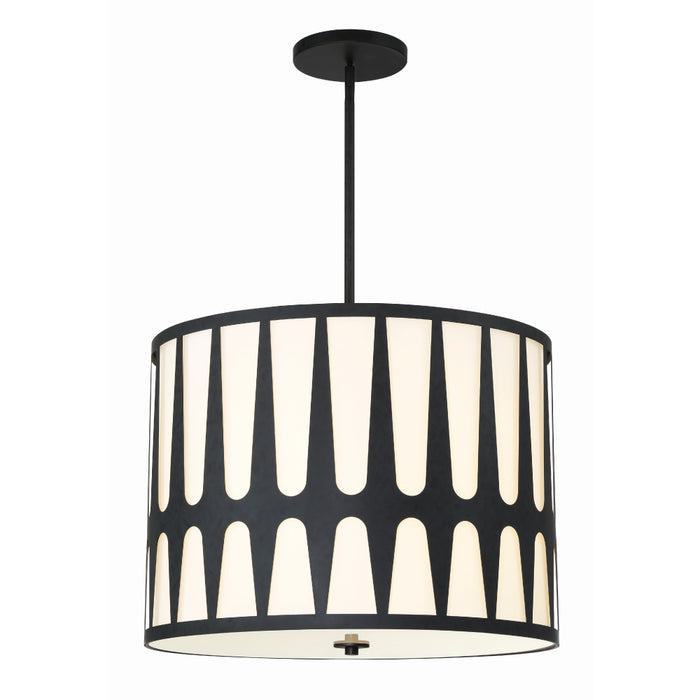 Crystorama Royston Black 5 Light Pendant ROY-809-BK - Pendants
