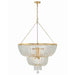 Crystorama Rylee Antique Gold 12 Light Chandelier 612-GA - Chandeliers