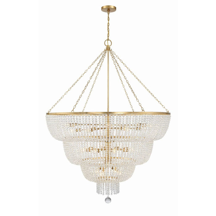 Crystorama Rylee Antique Gold 24 Light Chandelier 618-GA - Chandeliers