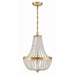 Crystorama Rylee Antique Gold 3 Light Chandelier 603-GA - Chandeliers