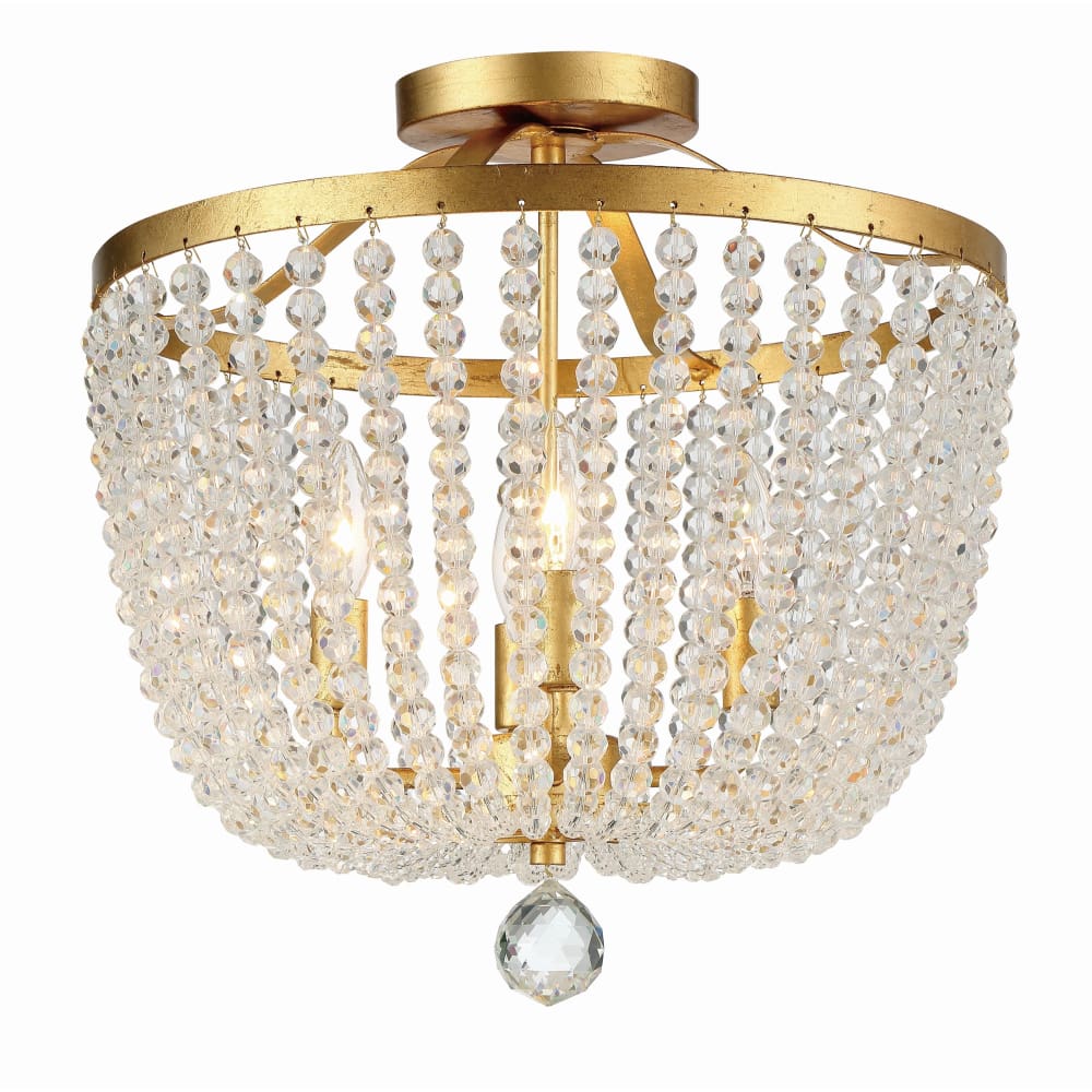 Crystorama Rylee Antique Gold 4 Light Semi-Flushmount 604-GA_CEILING - Semi-Flushmounts