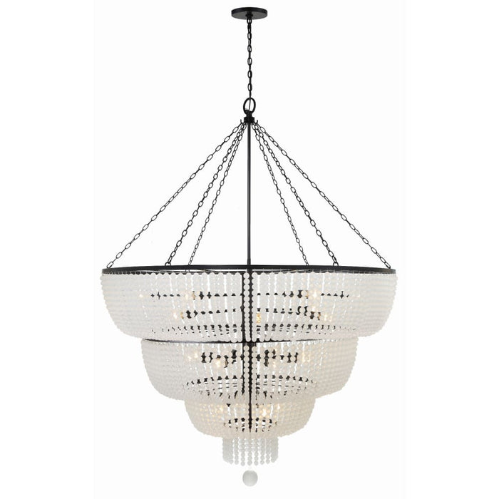 Crystorama Rylee Matte Black 24 Light Chandelier 618-MK - Chandeliers