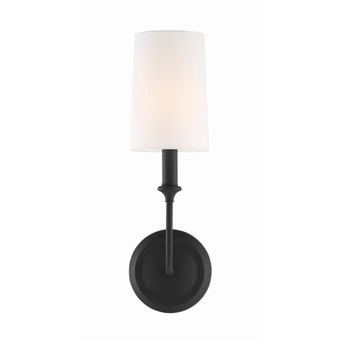 Crystorama Sylvan Black Forged 1 Light Wall Sconce 2241-BF - Wall Sconces