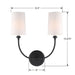 Crystorama Sylvan Black Forged 2 Light Wall Sconce 2242-BF - Wall Sconces