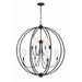 Crystorama Sylvan Black Forged 8 Light Chandelier 2246-BF - Chandeliers