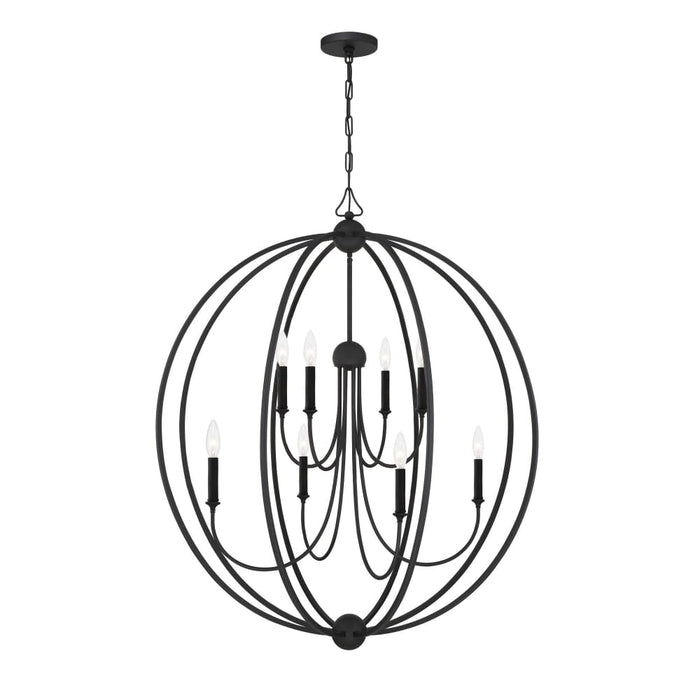 Crystorama Sylvan Black Forged 8 Light Chandelier 2246-BF_NOSHADE - Chandeliers