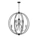 Crystorama Sylvan Black Forged 8 Light Chandelier 2246-BF_NOSHADE - Chandeliers