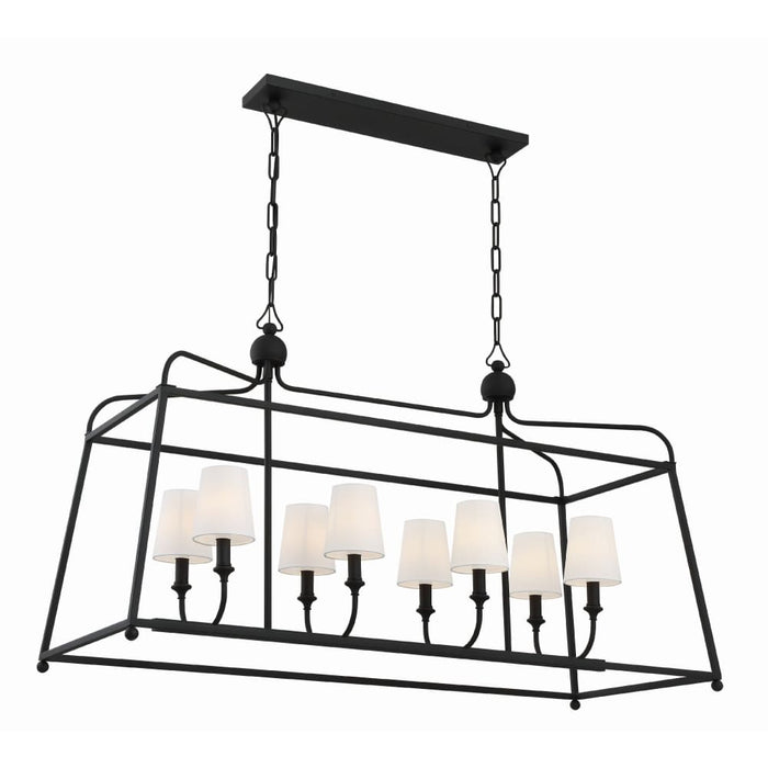 Crystorama Sylvan Black Forged 8 Light Chandelier 2249-BF - Chandeliers