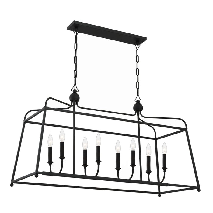 Crystorama Sylvan Black Forged 8 Light Chandelier 2249-BF_NOSHADE - Chandeliers