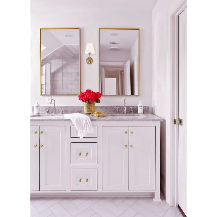 Crystorama Sylvan Vibrant Gold 1 Light Bathroom Vanity 2441-OP-VG - Bath & Vanity