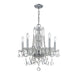 Crystorama Traditional Crystal Polished Chrome 5 Light Mini-Chandelier 1061-CH-CL-S - Mini-Chandeliers