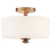 Crystorama Travis Vibrant Gold 2 Light Semi-Flushmount TRA-A3302-VG - Semi-Flushmounts