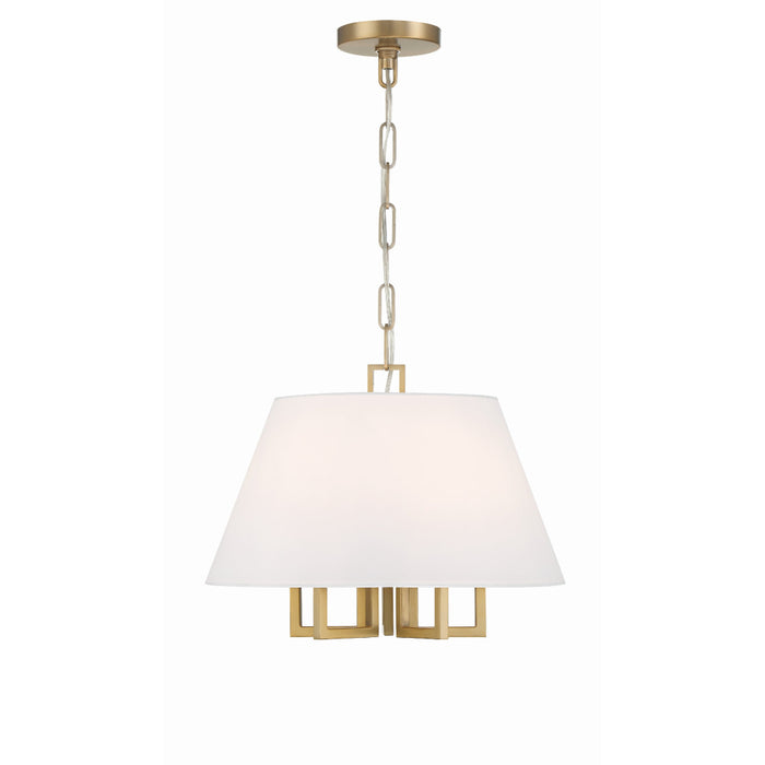 Crystorama Westwood Vibrant Gold 5 Light Mini-Chandelier 2255-VG - Mini-Chandeliers