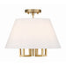 Crystorama Westwood Vibrant Gold 5 Light Semi-Flushmount 2255-VG_CEILING - Semi-Flushmounts