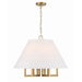 Crystorama Westwood Vibrant Gold 6 Light Chandelier 2256-VG - Chandeliers