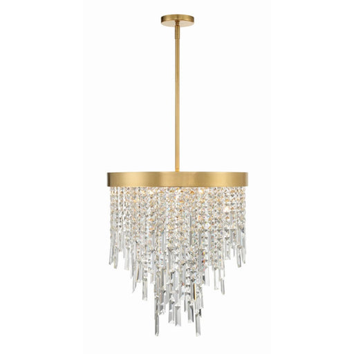 Crystorama Winfield Antique Gold 5 Light Chandelier WIN-215-GA-CL-MWP - Chandeliers