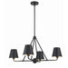 Crystorama Xavier Matte Black 4 Light Chandelier XAV-B9304-MK - Chandeliers