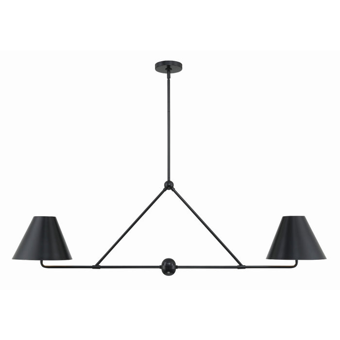 Crystorama Xavier Matte Black 4 Light Chandelier XAV-B9307-MK - Chandeliers