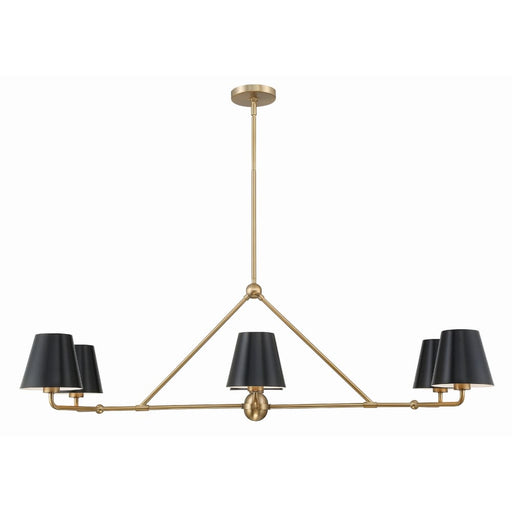 Crystorama Xavier Vibrant Gold 6 Light Chandelier XAV-B9306-VG - Chandeliers