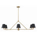 Crystorama Xavier Vibrant Gold 6 Light Chandelier XAV-B9306-VG - Chandeliers