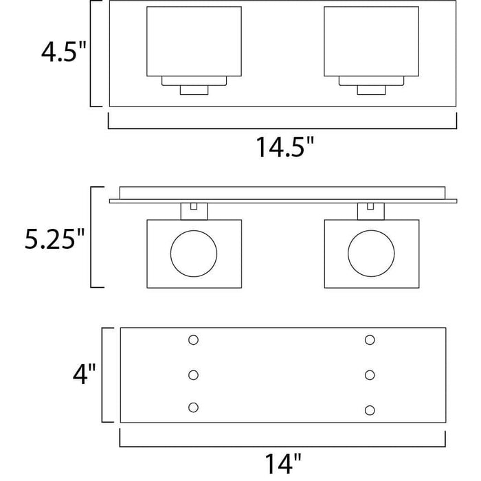 Cubic Polished Chrome Bath Vanity - Bath Vanity