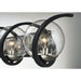 Curlicue Black / Polished Nickel Bath Vanity - Bath Vanity