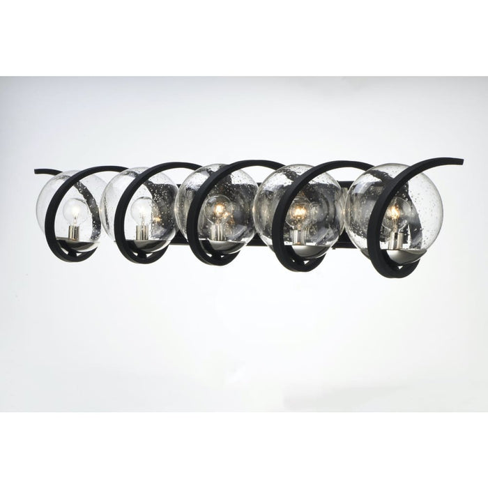 Curlicue Black / Polished Nickel Bath Vanity - Bath Vanity