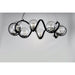 Curlicue Black / Polished Nickel Multi-Light Pendant - Pendants