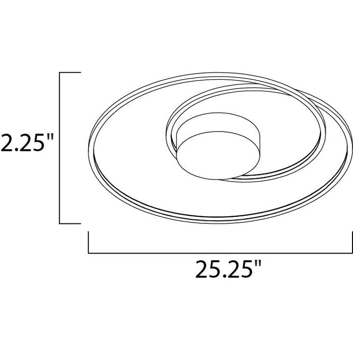 Cycle Matte Silver LED Flush Mount - Flushmounts