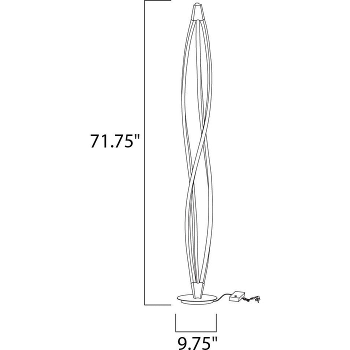 Cyclone LED Matte White LED Floor Lamp - Floor Lamps