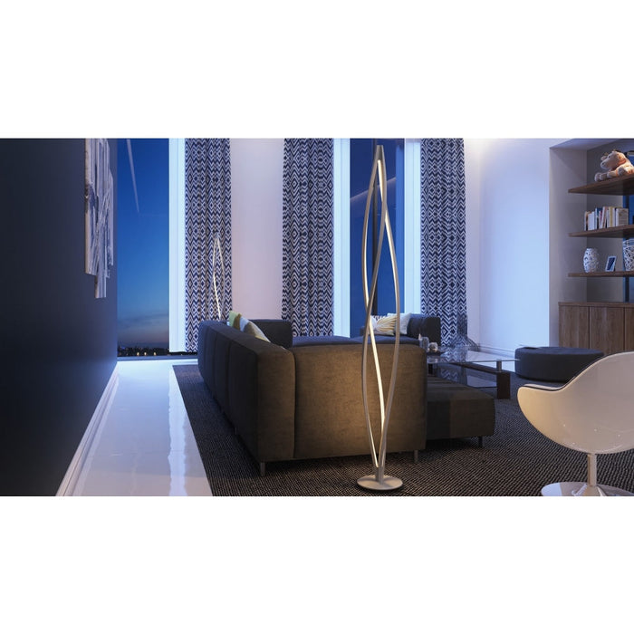 Cyclone LED Matte White LED Floor Lamp - Floor Lamps