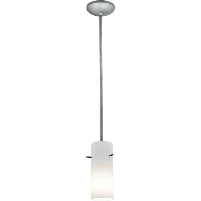 Cylinder Brushed Steel Pendant - Pendants
