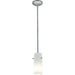 Cylinder Brushed Steel Pendant - Pendants