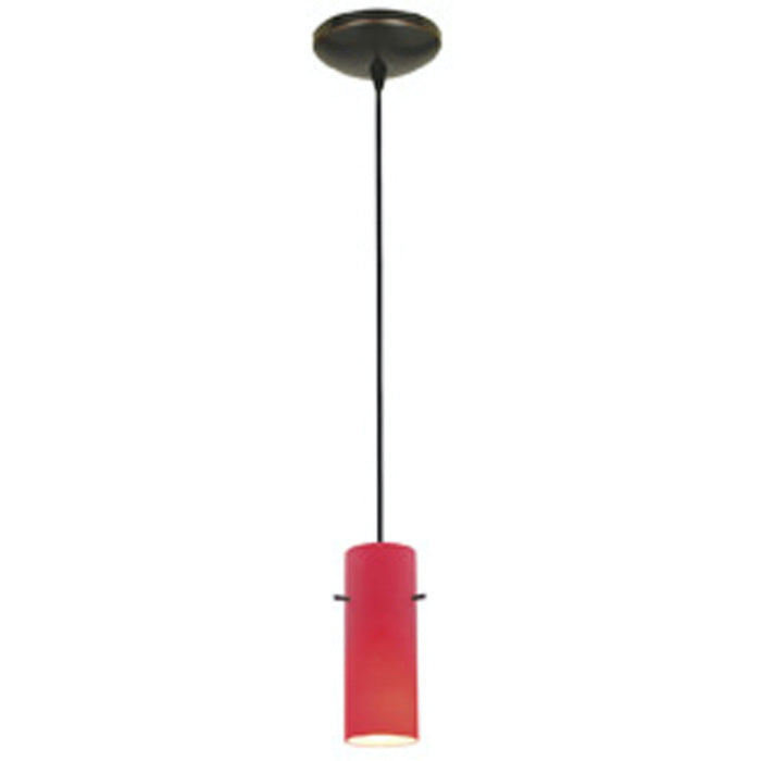 Cylinder Oil Rubbed Bronze LED Pendant - Pendants