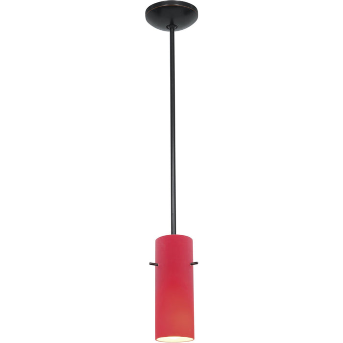 Cylinder Oil Rubbed Bronze LED Pendant - Pendants