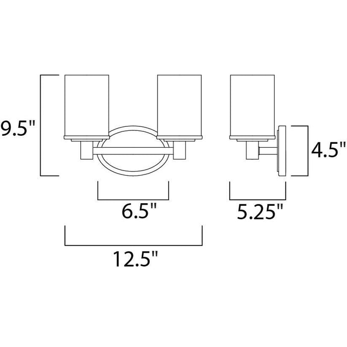 Cylinder Satin Nickel Bath Vanity - Bath Vanity