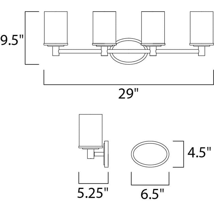 Cylinder Satin Nickel Bath Vanity - Bath Vanity