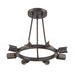 Dakota 8 Light Charcoal Bronze Ceiling Mount - Semi-Flushmounts