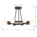 Dakota 8 Light Charcoal Bronze Ceiling Mount - Semi-Flushmounts