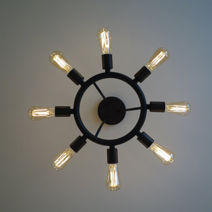 Dakota 8 Light Charcoal Bronze Ceiling Mount - Ceiling Mount